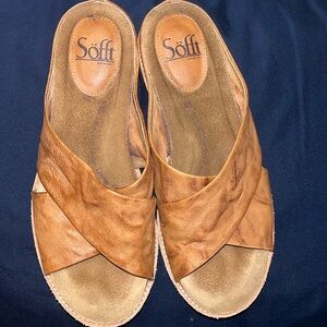 Sofft Brown Leather Sandals